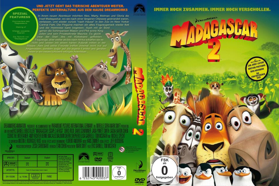 Madagascar 2 R2 De Custom Dvd Cover Dvdcover Com