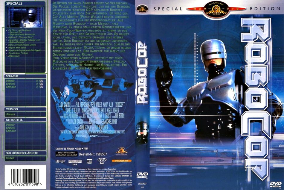 filósofo Pedagogía Juntar RoboCop (1987) R2 DE DVD Cover - DVDcover.Com