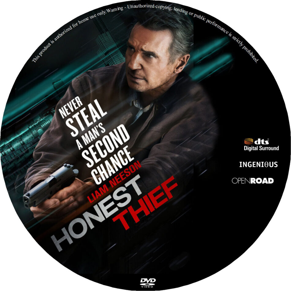 Honest Thief (2020) R0 Custom DVD Cover & Label