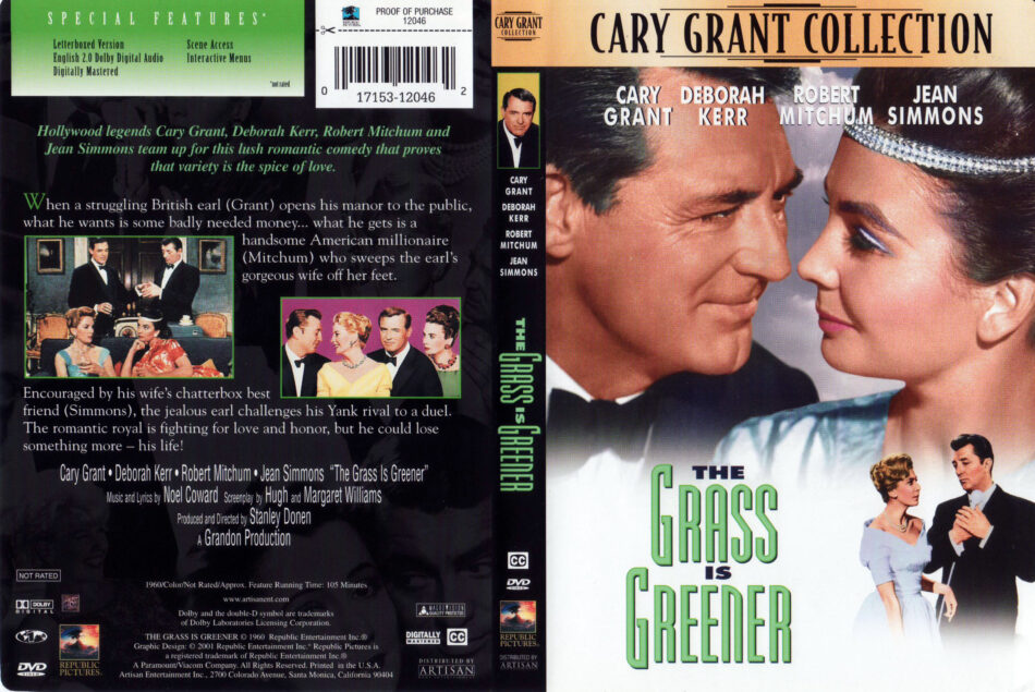 THE GRASS IS GREENER 1960 DVD COVER LABEL DVDcover.Com