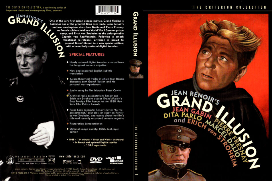 Criterion collection. Grand Illusion. La grande Illusion 1937. Франсуа первый (1937) обложка DVD.