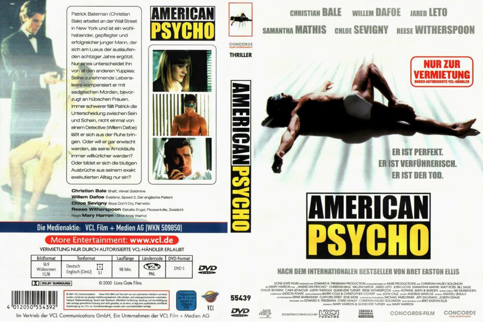 American Psycho (2000) R2 DE DVD Cover - DVDcover.Com