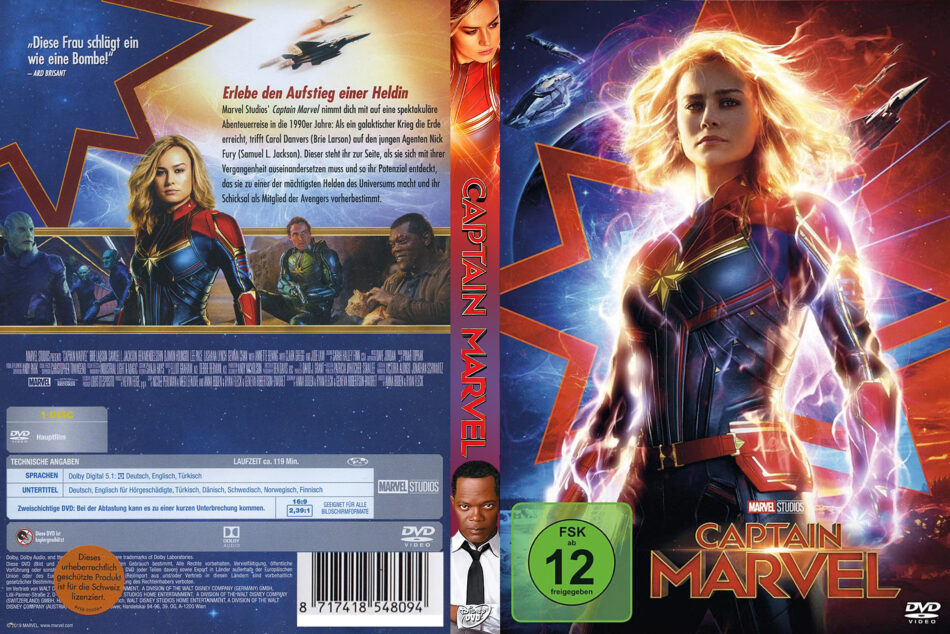 Antecedent Amerika Occlusie Captain Marvel (2019) R2 DE DVD Covers - DVDcover.Com