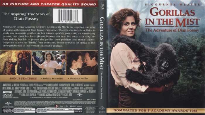 Gorillas In The Mist 1988 Blu Ray Cover Label DVDcover.Com