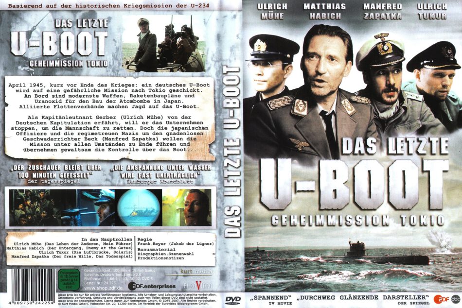 Das letzte U-Boot-Geheimmission Tokio (2007) R2 DE DVD Cover - DVDcover.Com
