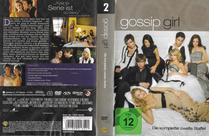 Gossip Girl - Staffel 2 (2008) R2 DE DVD Cover & Labels 