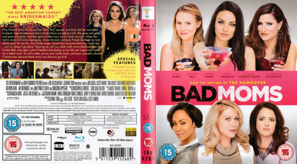 Bad Moms 2016 R2 Blu Ray Cover And Label Dvdcovercom