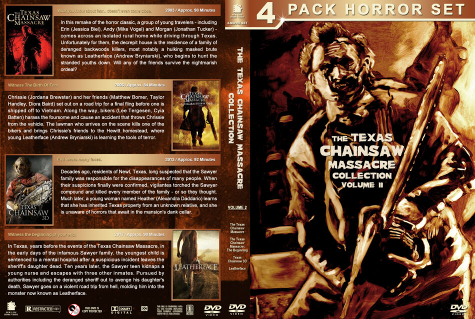 Texas Chainsaw Massacre Movie Collection Dvd Covers