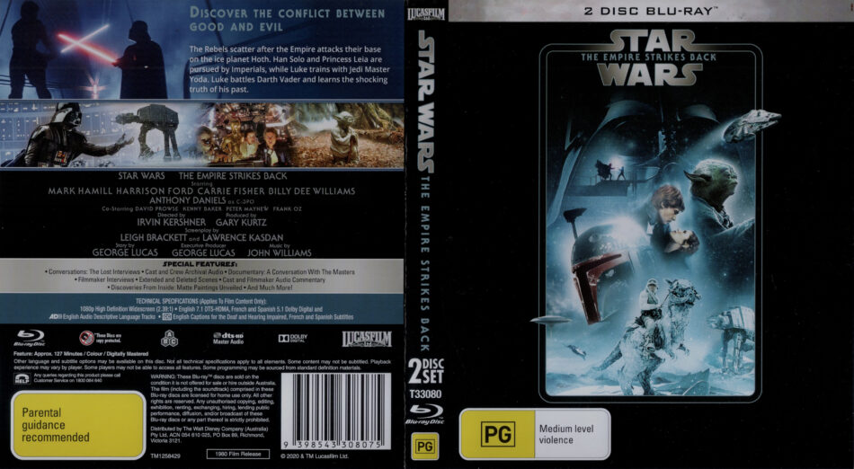 Star Wars: The Empire Strikes Back (1980) R4 Blu-ray Cover - DVDcover.Com