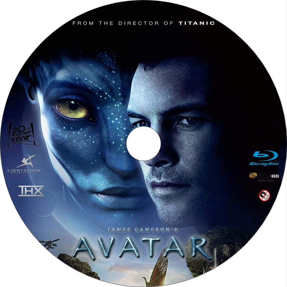 Avatar (2009) Custom Blu-Ray Labels - DVDcover.Com