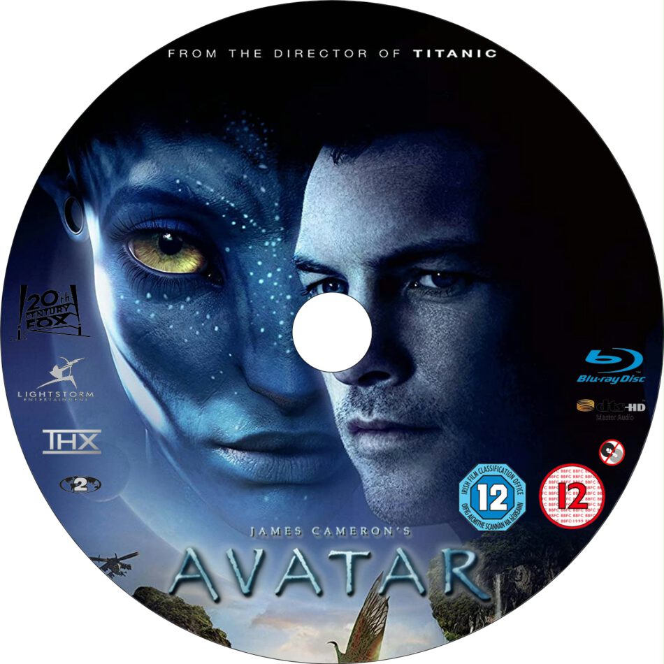 Avatar (2009) Custom Blu-Ray Labels - DVDcover.Com