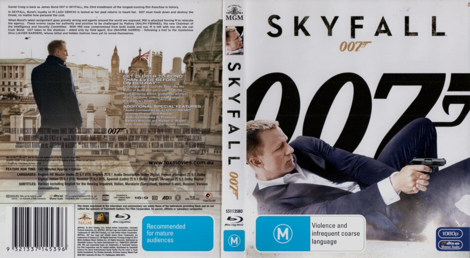 007: Skyfall (2012) R4 Blu-Ray Cover - DVDcover.Com