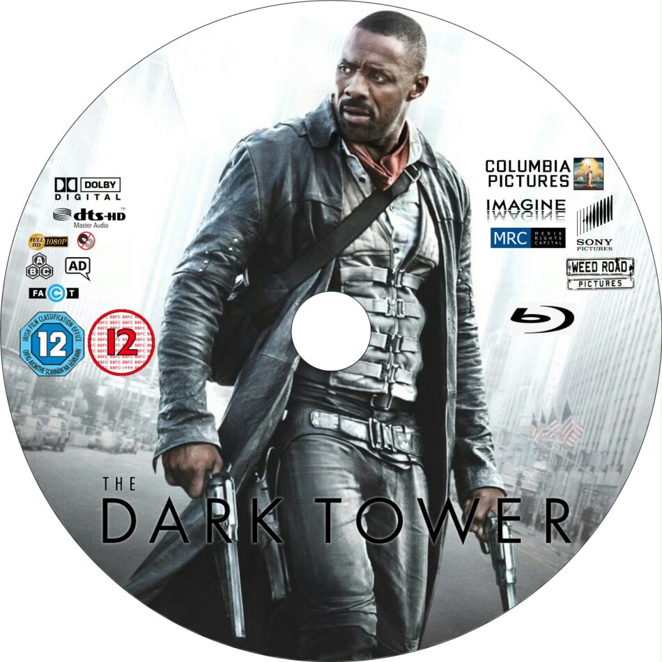 The Dark Tower 2017 Custom R0 and R2 Blu Ray Labels DVDcover.Com