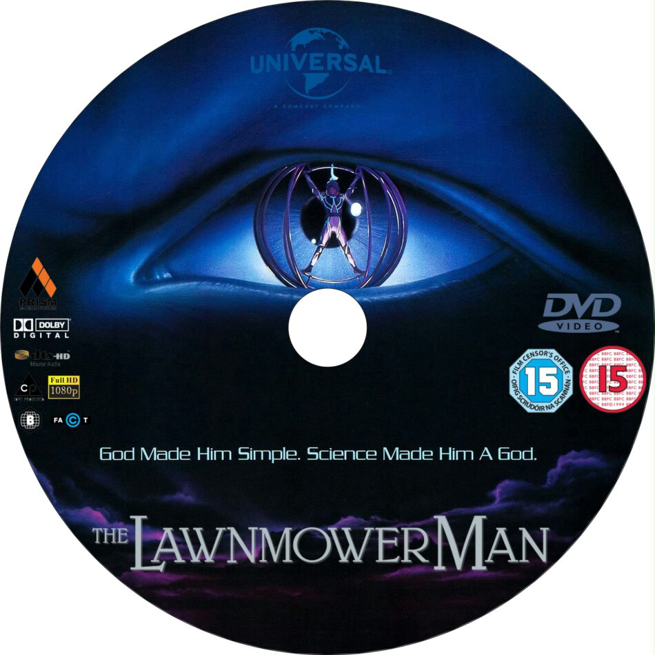 The Lawnmower Man (1992) Custom R0 and R2 DVD Labels - DVDcover.Com