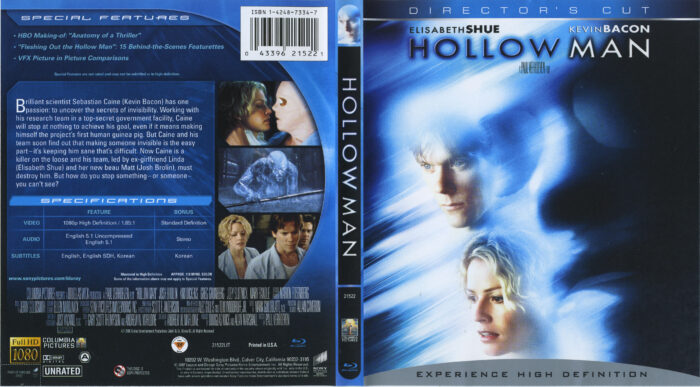 Hollow Man (2000) Blu-Ray Cover & Label - DVDcover.Com
