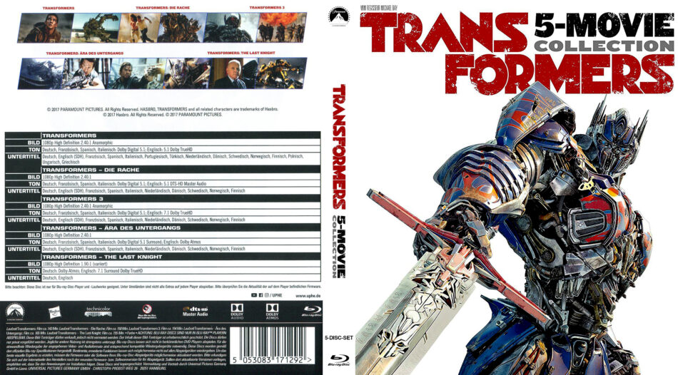 Transformers 5-Movie Collection Alemania DVD 