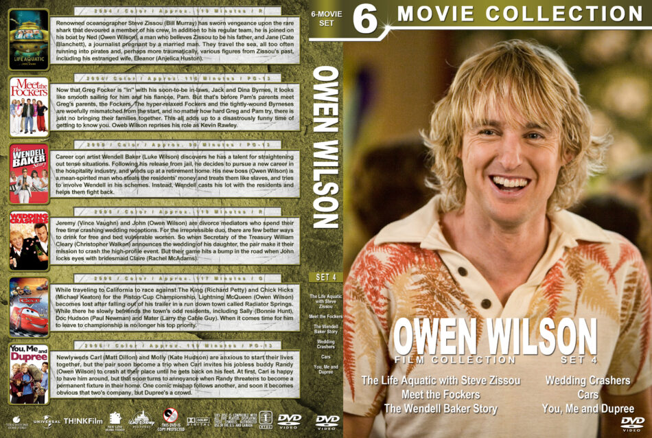 Owen Wilson Filmography Set 4 R1 Custom DVD Cover DVDcover.Com