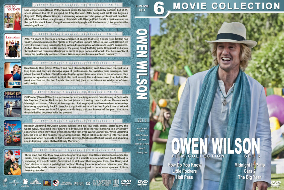 Owen Wilson Filmography - Set 6 R1 Custom DVD Cover - DVDcover.Com