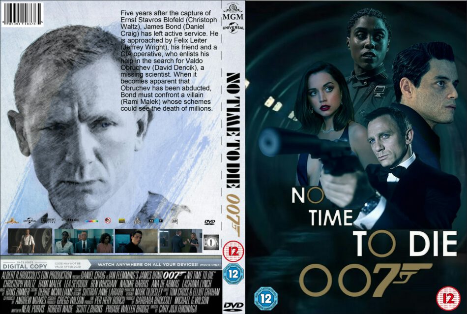 No Time To Die (2021) Custom R2 DVD Cover and Label - DVDcover.Com