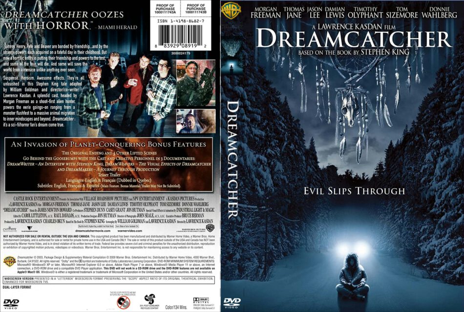 Dreamcatcher (2003) R0 DVD Cover and Label - DVDcover.Com