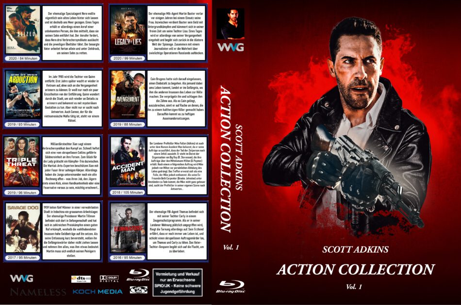why moustache slim Scott Adkins Action Collection ( 2015 - 2020 ) DE Blu-Ray Custom Cover -  DVDcover.Com