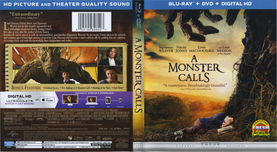 A Monster Calls (2016) Blu-Ray Cover & Labels - DVDcover.Com