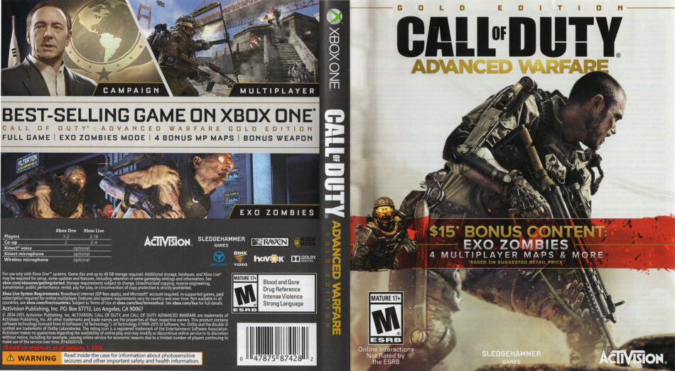 Microsoft Xbox One Call of Duty Advanced Warfare Dt. Pal Uncut  Coop-Exo-Survival
