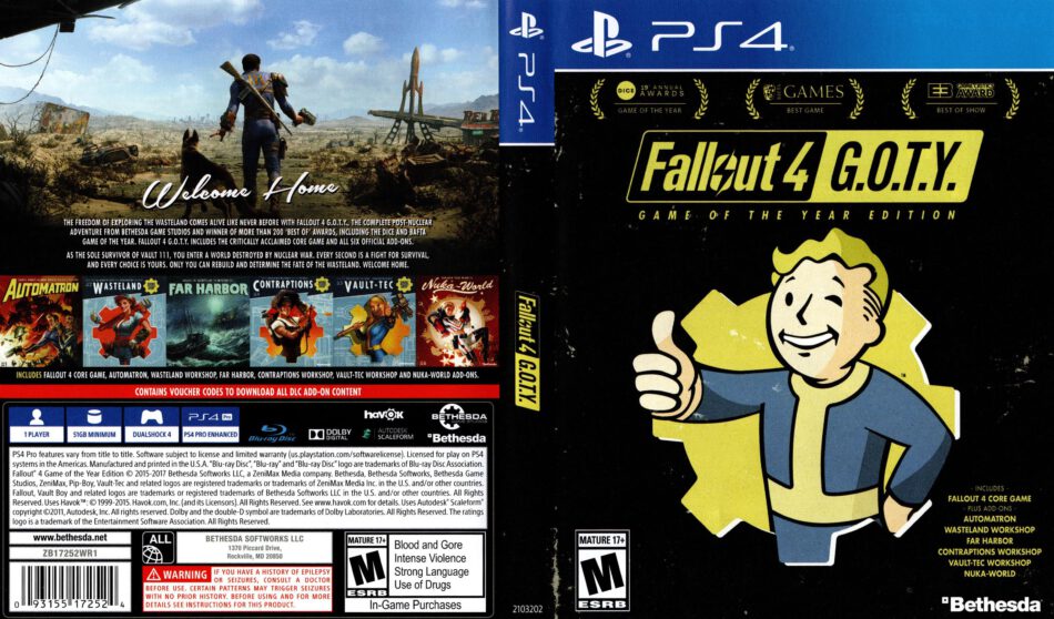 what does fallout 4 goty edition incluse