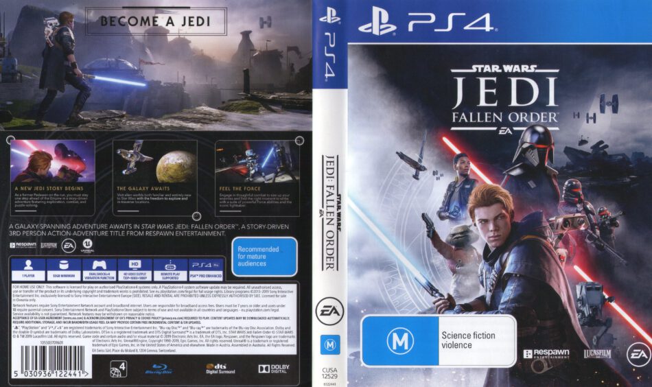 Oswald Qué Volver a llamar Star Wars Jedi: Fallen Order Australia PS4 Cover - DVDcover.Com
