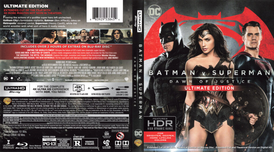 Batman v Superman (2016) 4K UHD Cover 