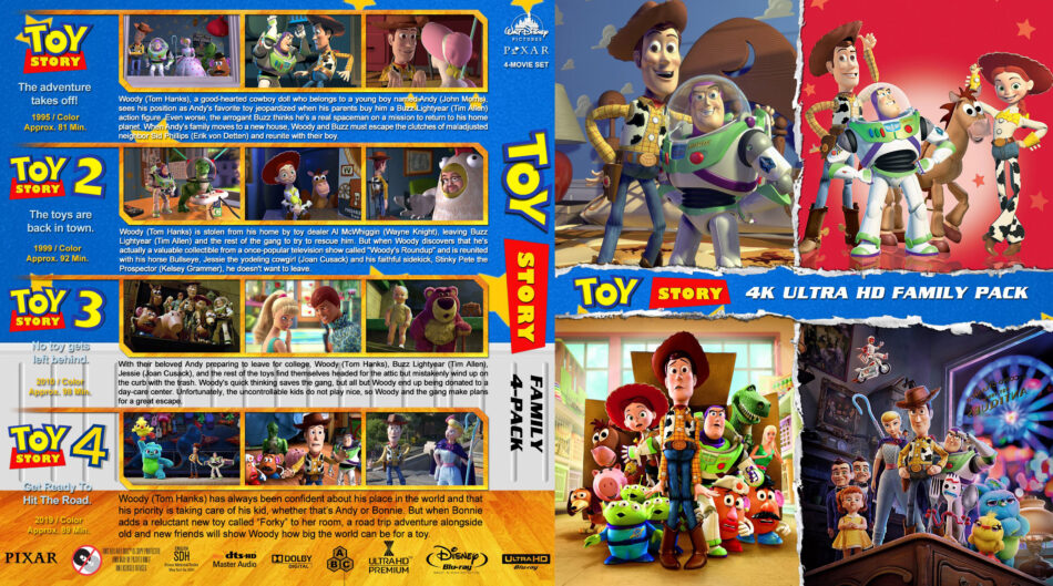 Toy Story 4-Pack Custom 4K UHD Cover - DVDcover.Com
