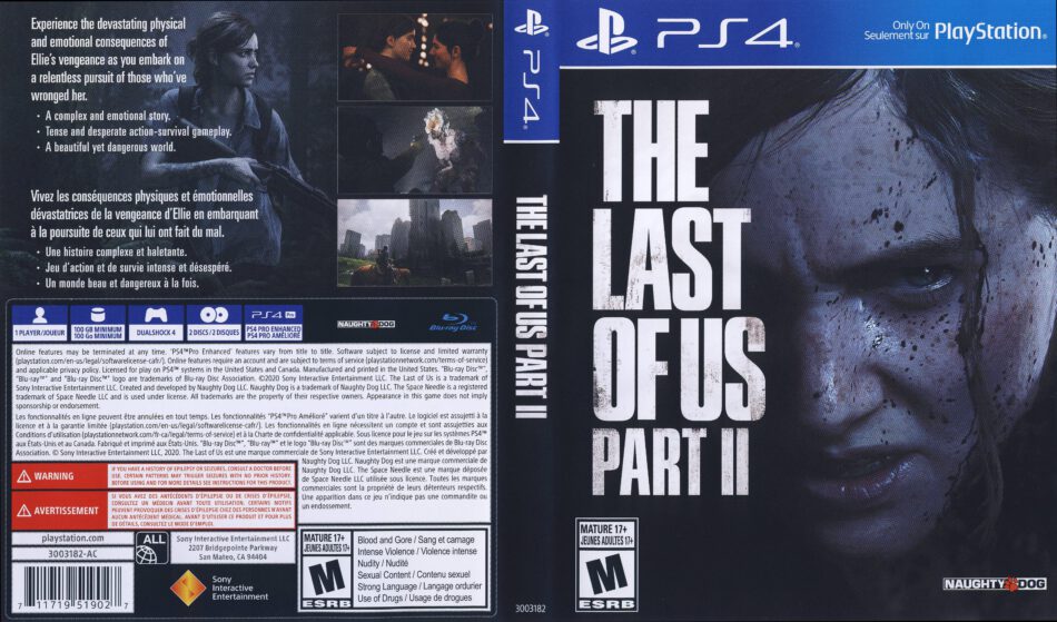 The Last of Us Part II (NTSC) PS4 Cover - DVDcover.Com
