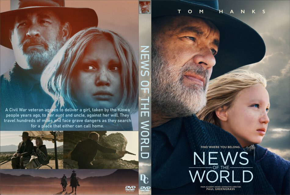 News of the World (2020) Custom Clean DVD Cover.