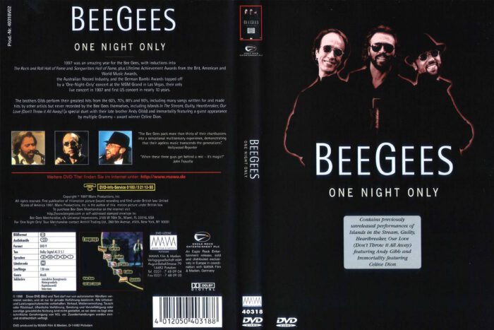 Bee Gees-One Night Only (1998) DVD Cover - DVDcover.Com