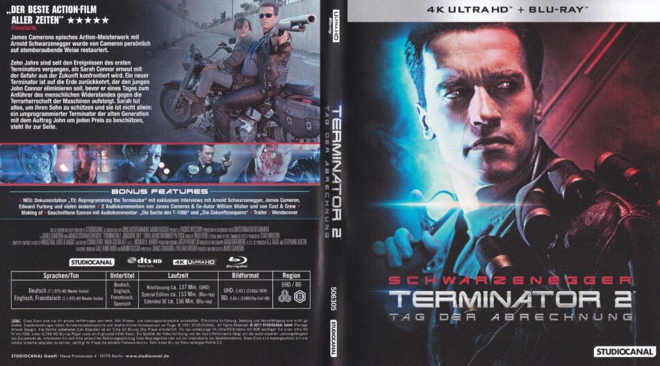Terminator 2 (1991) DE 4K UHD Cover - DVDcover.Com