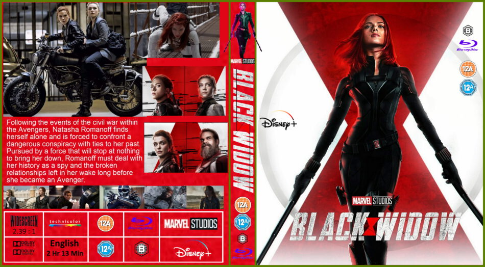 Black Widow (2021) RB Custom Bluray Cover And Label.