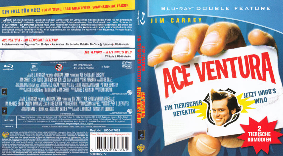 Ace Ventura 1and2 1995 De Blu Ray Cover Dvdcovercom