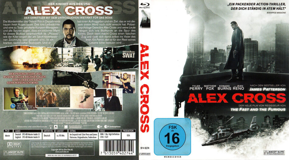 portada del dvd de la pelicula alex cross