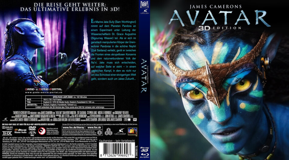 Avatar 3D 2009 DE BluRay Cover  DVDcoverCom