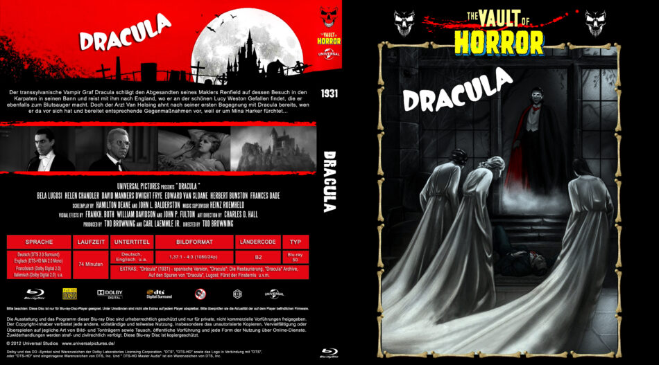 Dracula (1931) DE Blu-Ray Cover - DVDcover.Com