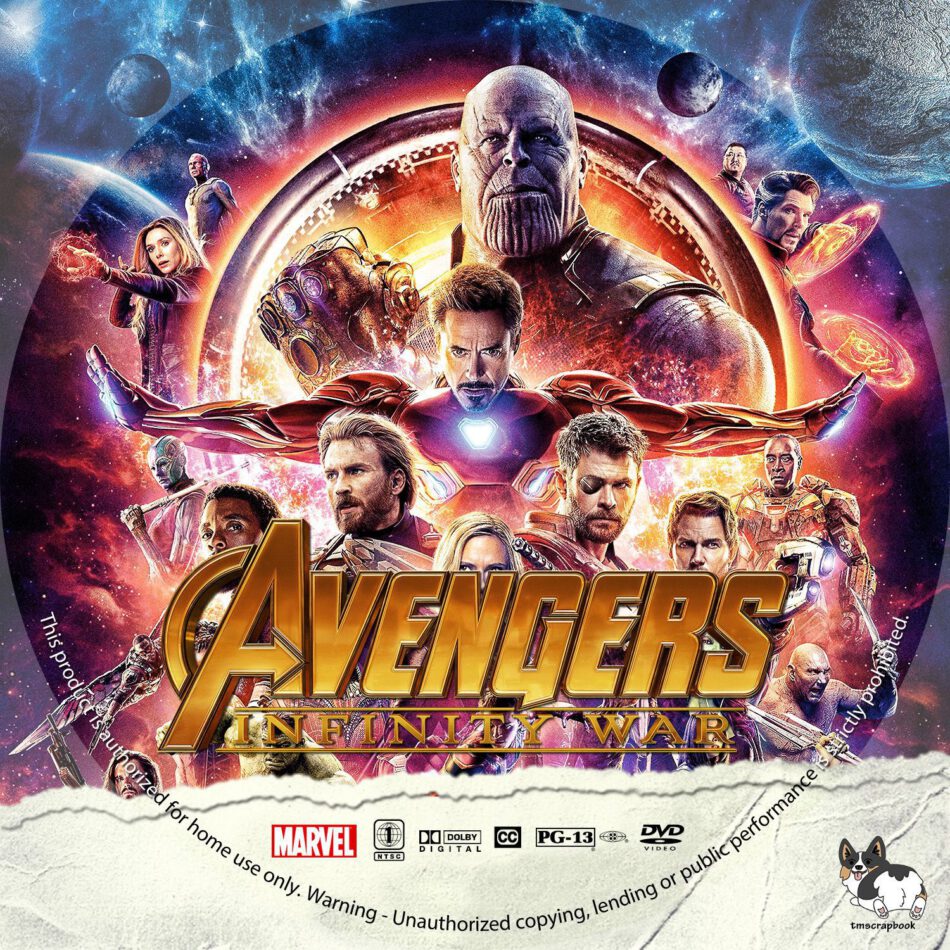 beundre Catena Trives Avengers: Infinity War R1 Custom DVD Label - DVDcover.Com
