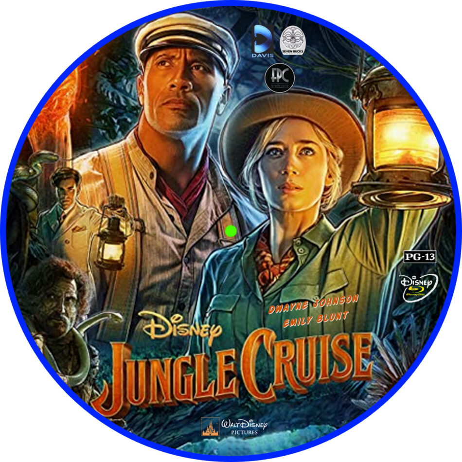Jungle Cruise 2021 R0 Custom Blu Ray Label Dvdcover Com