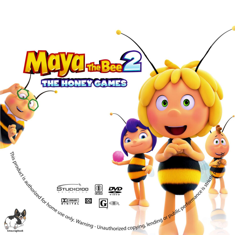 Maya the Bee 2: The Honey Games R1 Custom DVD Label - DVDcover.Com