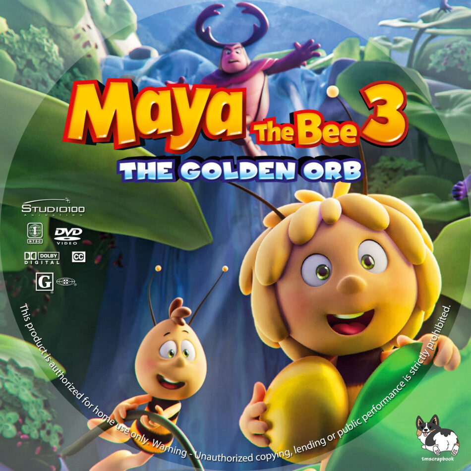 Maya the Bee 3 The Golden Orb R1 Custom DVD Label DVDcover.Com