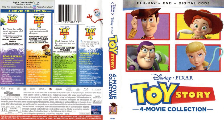 Toy Story 4-Movie Collection (2021) Blu-Ray Cover - DVDcover.Com