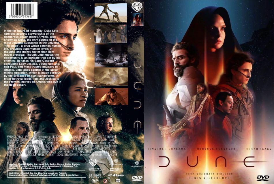 Dune (2021) Custom Clean DVD Cover and Labels - DVDcover.Com
