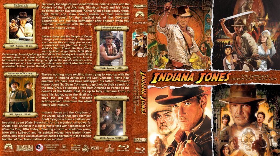 Indiana Jones: The Complete Adventure Collection Custom 4K UHD Cover 
