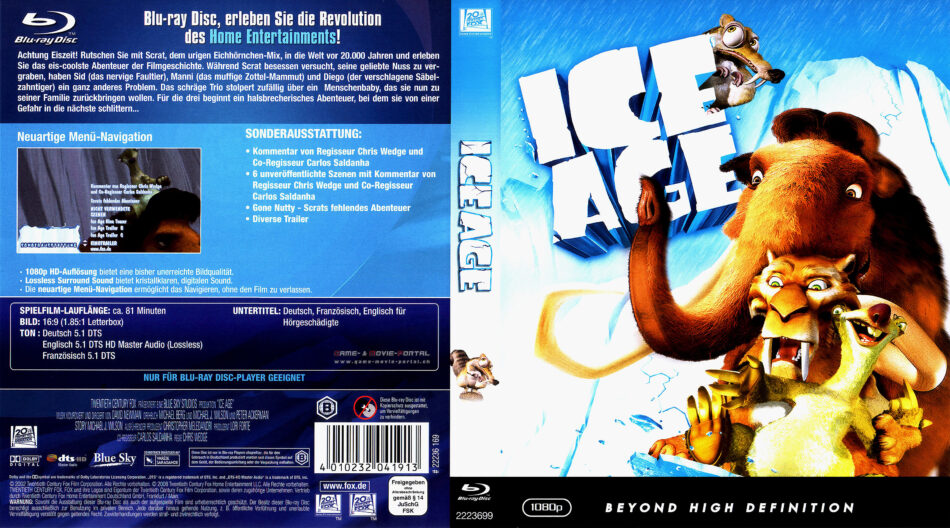 Ice Age 2 (2006) DE Blu-Ray Cover.