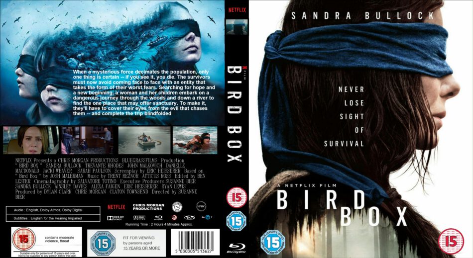 Bird Box (2018) Custom R2 UK Blu Ray Cover and Label - DVDcover.Com
