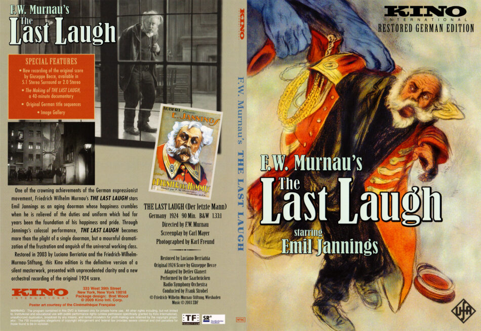 The Last Laugh 1924 Dvd Cover Dvdcover Com